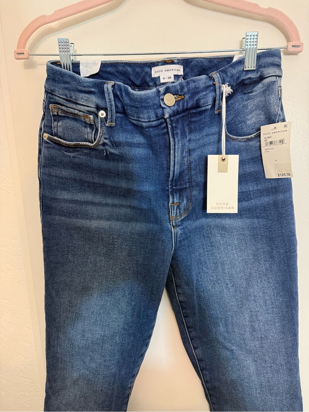 Good American Dark Indigo High-Rise Skinny Jeans